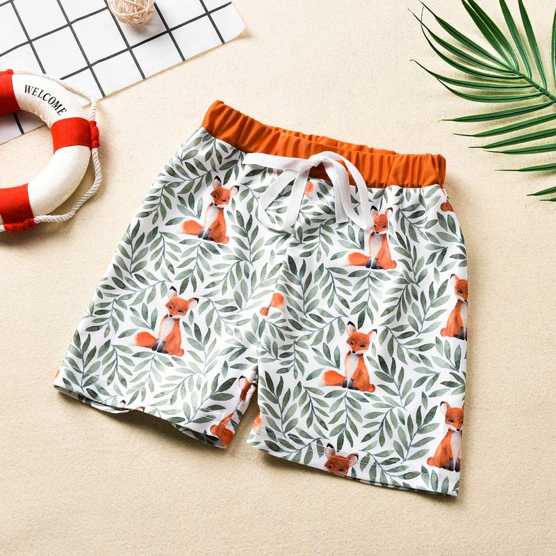 Aalizzwell Baby Swim Trunks, Toddler Infant Swimsuit Bathing Suit Beach Swimming Shorts (Fox, 0-6 Months) - Image 2